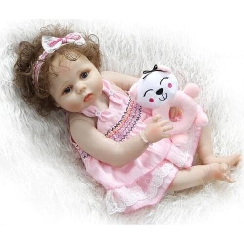 Boneca Reborn Silicone Completa Realista Menina Reborn Toddler 55cm Inteiro Silicone Reborn Baby Doll Can Bathe in Water Dolls