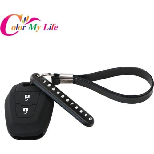 Car Key Case Cover Car Phone Number Key Chain for Isuzu DMAX MUX Truck 2 Buttons Remote Key Protector Covers Car-styling