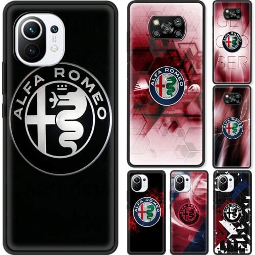 Cover For Xiaomi Poco F3 M3 X3 NFC F1 Shell Smartphone Case for Mi Note 10 Pro Lite Guscio Fundas Alfa romeo giulietta Italy Car