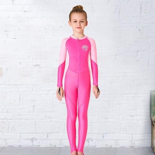 Hisea Kids Wetsuit UV Protection One-Piece Long Sleeve SwimWear Quick Drying SwimSuit For Diving Surfing Jellyfish Clotheres