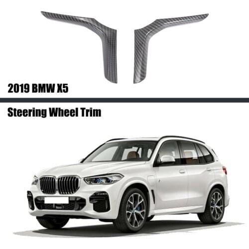 For BMW X5 2019 2020 2021 ABS Carbon Fiber Steering Wheel Trim Carbon Fiber Style Car Accessories Interior