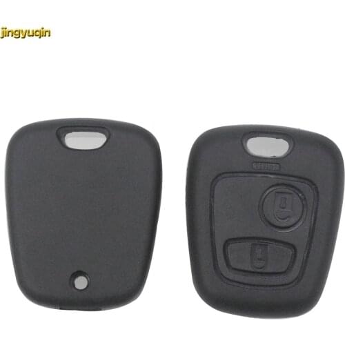 Jingyuqin for Peugeot 107 207 307 407 206 306 406 for Citroen C1 C4 2 Buttons Remote Key Fob Case Shell Styling