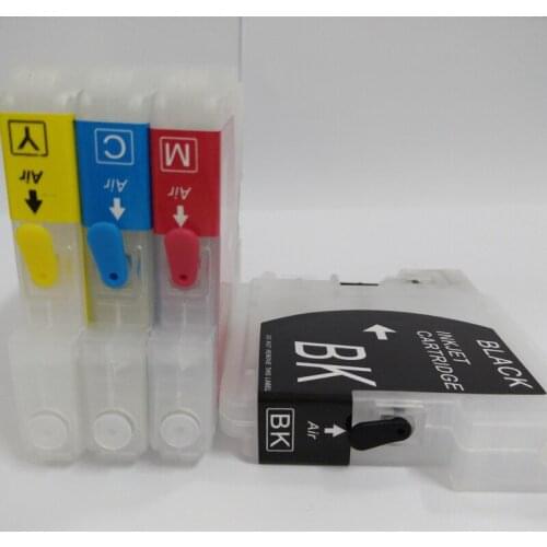 Vilaxh For brother LC38 LC39 LC61 LC65 LC67 LC980 LC985 LC1100 fefillable ink cartridge for brother J125 185C 195C J315 9805C