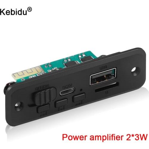 Kebidu 2*3W Amplifier Bluetooth 5.0 MP3 Player Decoder Board 5V Car FM Radio Module Support FM TF USB Handsfree Call