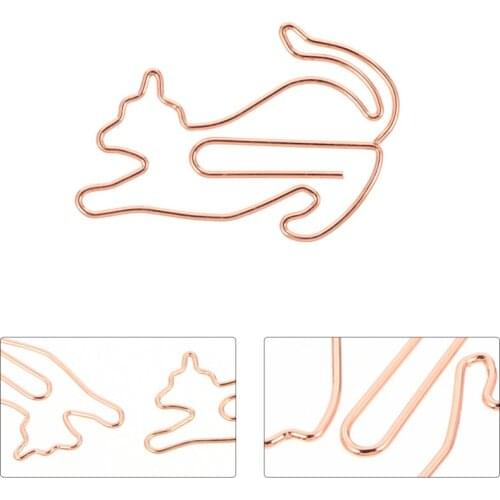 25pcs Creative Clips Lovely Cat Shaped Paper Clips Office Supplies