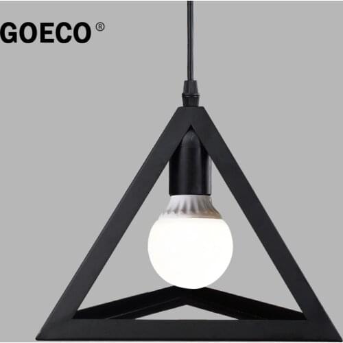 Modern Metal Pendant Light Geometry-Shape Industrial Retro Chandelier Indoor Loft Hanging Lamp Pyramid Pendant Lamp