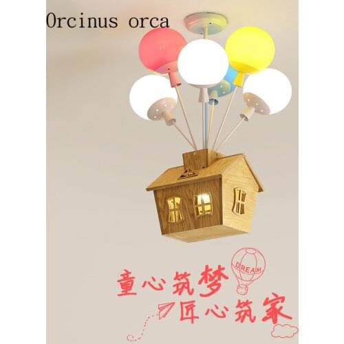 Cartoon creative color hot-air balloon pendant lamp Boy Girl Bedroom children room lamp modern LED house pendant lamp