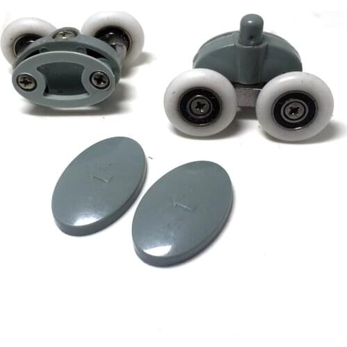 Set of 4 Double Shower Door ROLLERS /Runners /Wheels 25mm in Diameter