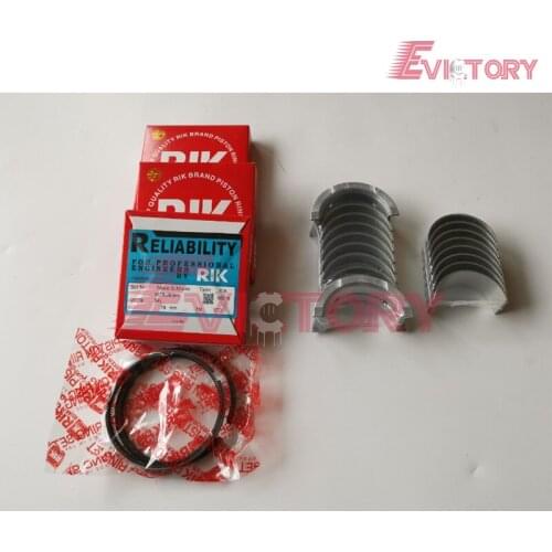 Evictory Fit for Mitsubishi engine excavator S3L S3L2 piston ring set 31A17-00010 + full gasket engine bearing