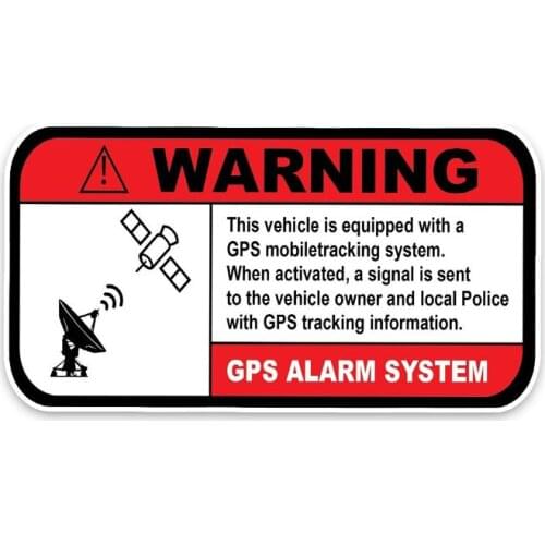 New Warning GPS Perfect Car Sticker Vinyl Car Window Car Decals Waterproof PVC 12cm*6cm