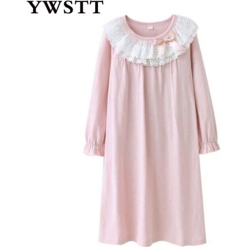 Nightgowns Summer Princess Nightgowns For Girls Nightdress Cotton Kids Sleepwear Teens Clothes 10 Years Girl