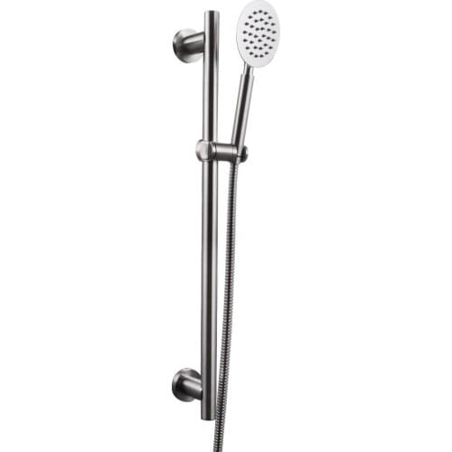 All solid SUS304 Stainless Steel bathroom Handheld Shower Head with Adjustable Slide Bar, Brushed Finish