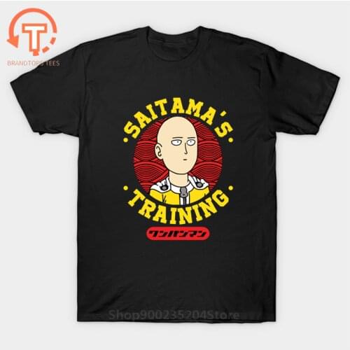 One Punch Man Anime Saitama Training Genos Workout Gym T-Shirt Oppai Harajuku Top Bald Super Hero t shirt Fashion Classic Unique