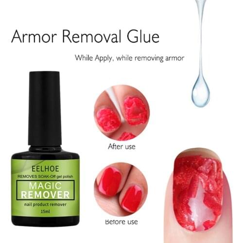 Nail Polish Remover Gel Nail Polish Burst Magic Remover Gel Soak Off Gel Polish Manicure Solution Cleaner Gel Remover Tools 15ml