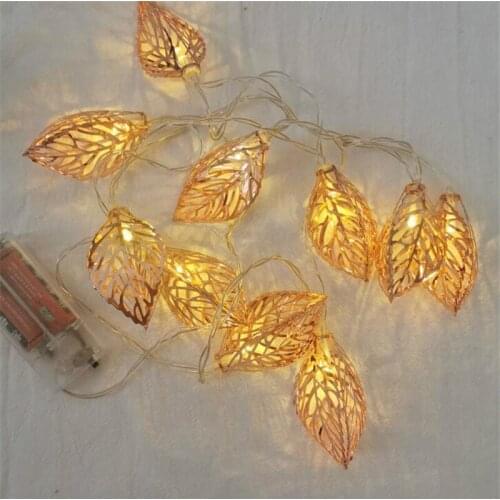10/20LED Iron Leaves LED String Lights for Wedding Holiday Wedding Christmas lighting