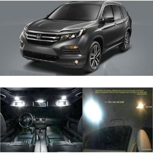 LED Interior Car Lights For honda pilot 3rd room dome map reading foot door lamp error free 15pc