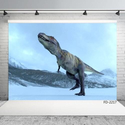 Vinyl Photography Backdrops Ice World Dinosaur Birthday Party Photo Backgrounds Baby Shower Children Photo Studio Photobooth
