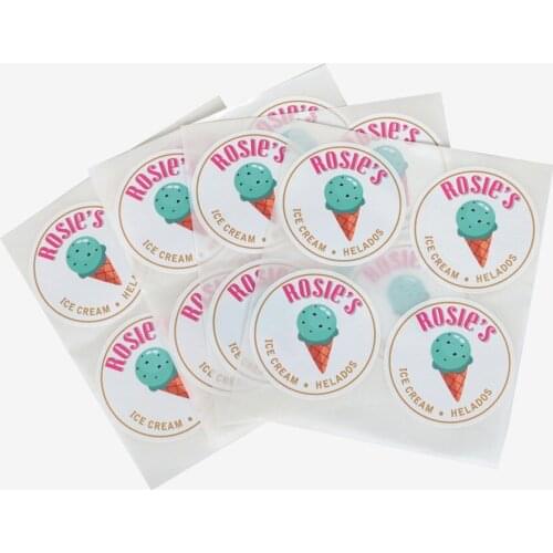 High quality printing adhesive waterproof vinyl paper packaging sticker labels