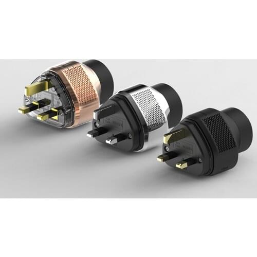High Quality Hi End Viborg UK01 100% Pure Copper Gold/Rhodium/Silver Plated 13A Mains Power Plug UK Ireland connector