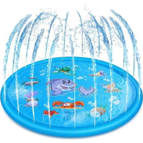 170/100cm Inflatable Spray Water Cushion Summer Kids Play Water Mat Lawn Games Pad Sprinkler Play Toys Outdoor Tub Swiming Pool