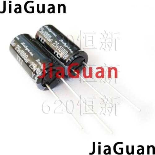 20PCS RUBYCON YXJ 25V1000UF 10x20MM Aluminum electrolytic capacitor yxj series 1000uf 25v hot sale 1000uF/25V