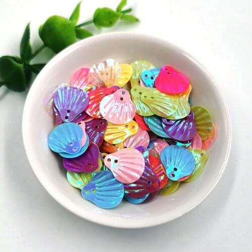 200pcs/lot Sequins Colorful Shell PVC Loose Sequin Paillette Sewing for Wedding Decoration DIY Scrapbook Craft Clothing Decor10g