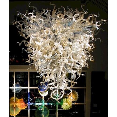 2017 Hot Sale Beige Color Art Glass Chandelier Lightings High Hanging Chandeliers