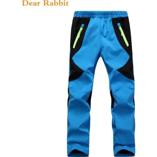 2020 brand windproof waterproof childrens outdoor pants boys girls soft shell pants warm youth climbing pants sweatpants enfant