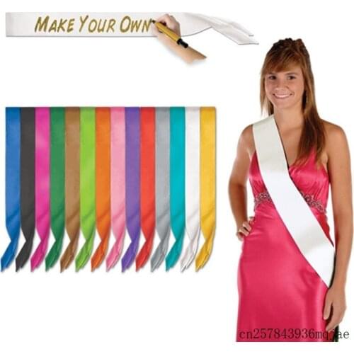500 Pcs Blank Sash Satin Shoulder Ribbon for Bachelorette Shoulder Strap for Party Hen Celebration Bridal Team Dresses Supplies