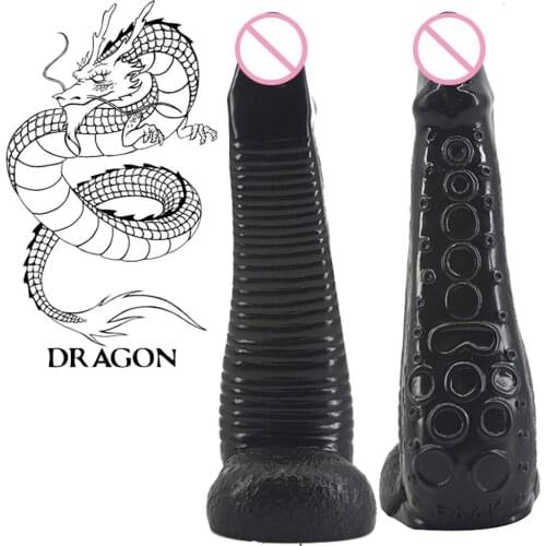 8.6inch Realistic Penis Tongue Dildo G-spot Dilido Orgasm Huge Vagina Stopper Dong Anal Butt Plug Sex Toys for Woman Erotic