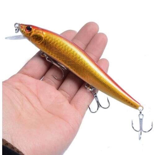 9 PCS / Lot14 cm 22.5 g Fishing Lure Minnow Tough Lure With 3 Fish Hooks Fishing Tackle Lure 3D Eyes depth of Wobbler Crankbeit