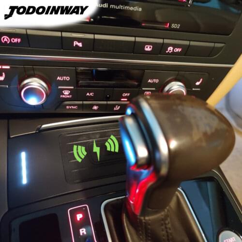 Car wireless charger for Audi A6 C7 A7 2016 2014 charge onboard center console power adapter for iphone 11 fast charging panel