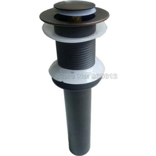 Black Oil Rubbed Bronze Pop Up Bathroom Sink Drain Without Overflow Wsd017