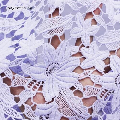 CMCYILING Lace Fabric Water Soluble Guipure Cord Embroidered Fabrics For Dress Sewing Tissus African Lace Textile 50*120cm