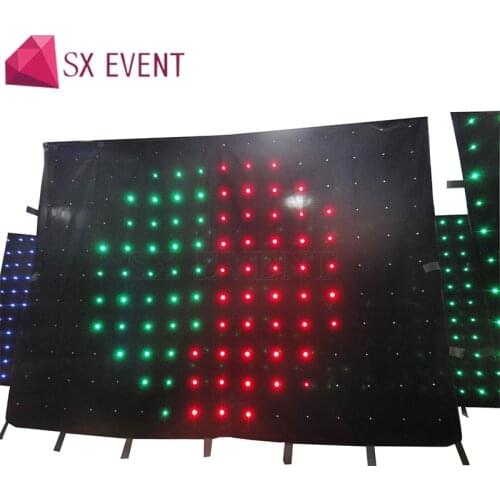 Stage background decoration led video backdrop P10 led vision star curtain for Wedding Disco