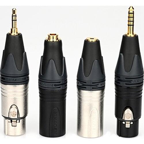 HiFi NEUTRIK 6.35mm 1/4" Male to 4-pin XLR Female Balanced Headphone TRS Audio Adapter Hi-end Audio Connector