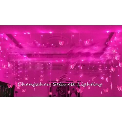GOOD!Agritainment decoration festival lighting wedding celebration product 0.75*8m butterfly LED lamp H205