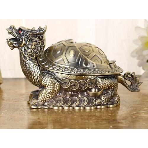 Houdehold Office Decorated Ashtray Creative Windproof Smoking Holder Tea Pet Metal Ash Tray Gift for Friend Accessories