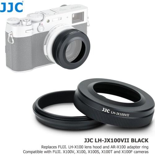 JJC Camera Lens Hood Shade Protector & Adapter Ring For Fujifilm X100V X100 X100S X100T X100F Replace Fujifilm LH-X100 & AR-X100