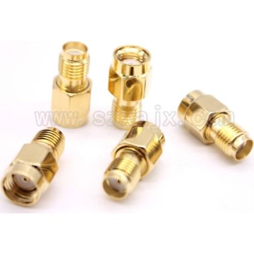 JX connector wholesale 100PCS SMA to SMA connector SMA female to RP-SMA male straight adapter screw the needle adapter