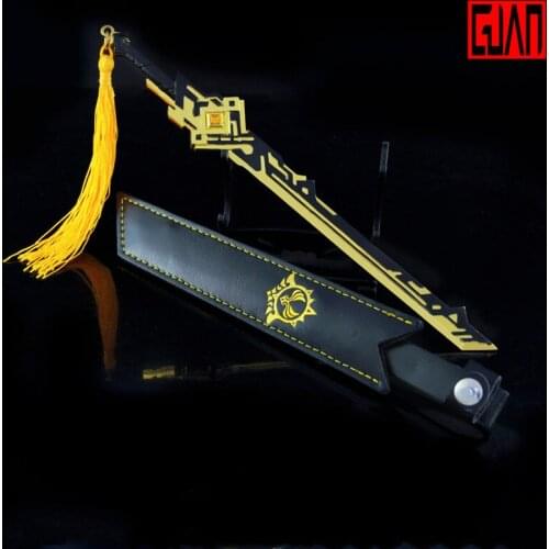 Alloy Sword With Holster Weapon Model Game With Carved Edge Of Peak, One-handed Sword Holster Version, All-metal