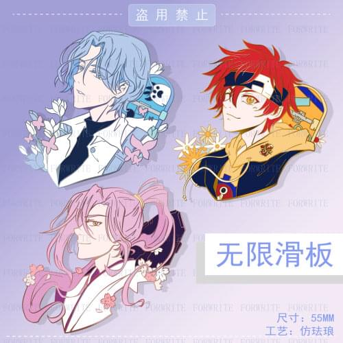 Anime SK EIGHT SK8 the Infinity Hasegawa Ranga Chinen Miya Kyan Reki Metal Badge Button Brooch Pins Collection Medal Souvenir