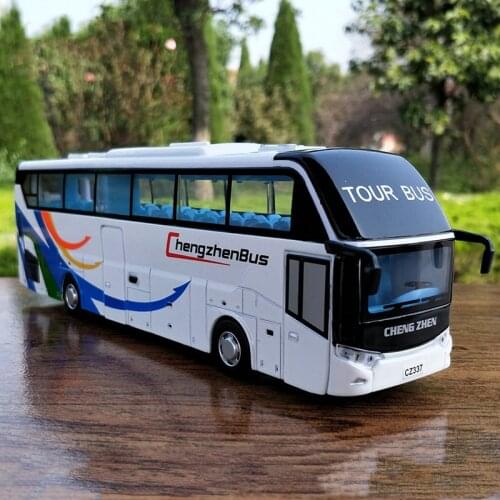 1:32 alloy bus models,pull back & flashing & musical,Large tourist bus,metal diecasts,toy vehicles,free shipping