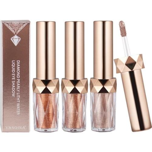 New YANQINA Liquid Eyeshadow Highlight Glitter Women Shining Eye Shadow Eye Base Makeup SCI88