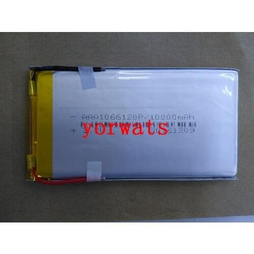 New Hot A Rechargeable Li-ion Cell 3.7V polymer lithium battery 1066120 10000mah