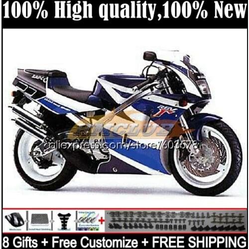 OEM Bodys For SUZUKI RGV250 RGVT RGV 250 SAPC VJ21 18CL.122 RGVT-250 VJ 21 RGVT250 88 89 RGV-250 1988 1989 Fairings Blue white