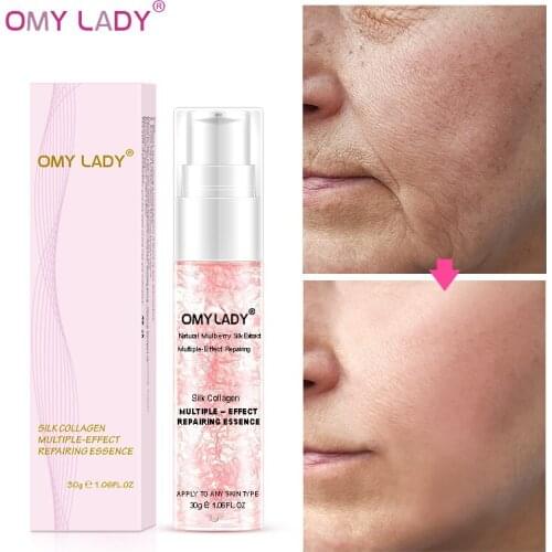 OMY LADY Silk Collagen Multiple-Effect Repairing Liquid Essence Delay Aging Reduce Wrinkles Moisturizing Face Skin Care