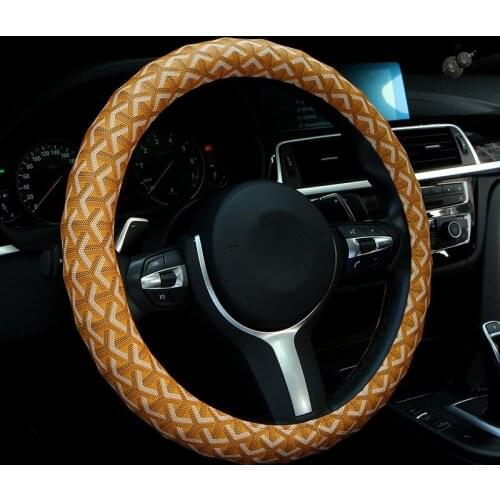 Steering Wheel Cover Braid on The Steering Wheel 38CM 15'' Holder Protector Car Styling Universal NEW Steering Wheel Cover