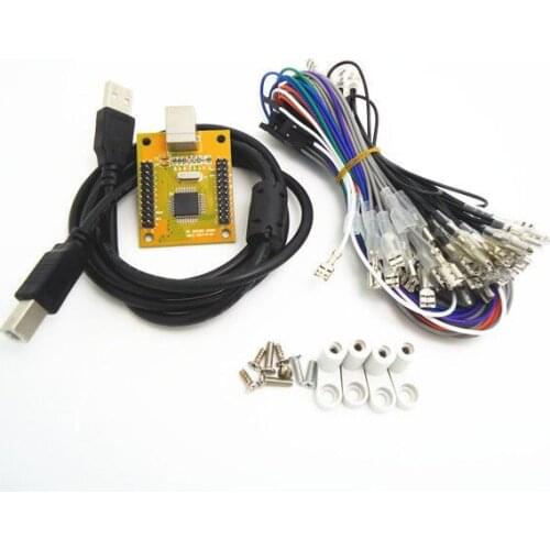 PC PS3 Arcade USB controller Interface 2 JOYSTICKS & 27 BUTTONS w/ Turbo, 2 player MAME Multicade Keyboard Encoder,USB to Jamma