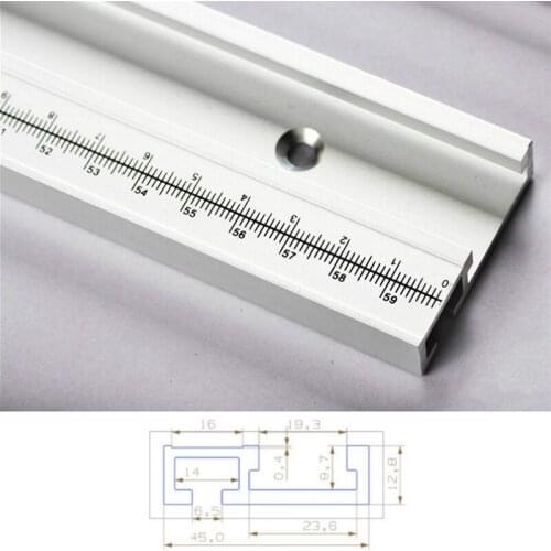 800mm Aluminum Alloy T-Tracks with Scale and Miter Track Stop and T- Slot Miter Bar Track Router Table Saw Woodworking DIY
